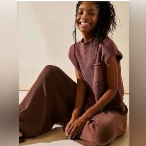 Free People Freya Sweater Set in Withered Rose